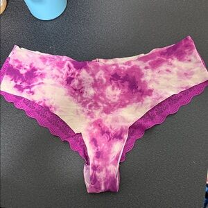 Purple Tie-Dye Lace Trim Panties pre loved